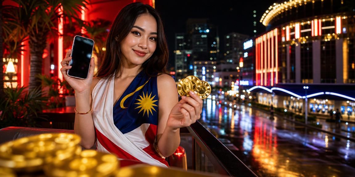 Pemain bermain kasino dalam talian dari Johor Bahru menggunakan telefon pintar